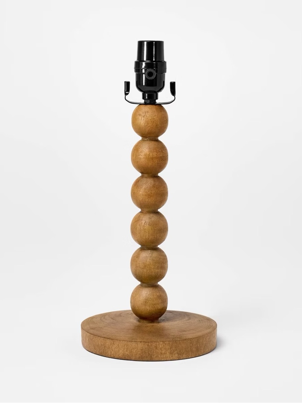 Turned Wood Stick Lamp Base Brown - Threshold designed with Studio McGee